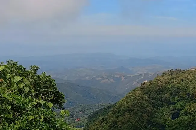 El Golfo de Nicoya visto desde la ruta 606 subiendo a Monteverde